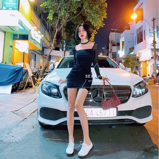 Đầm body lưới - mặc 2 kiểu