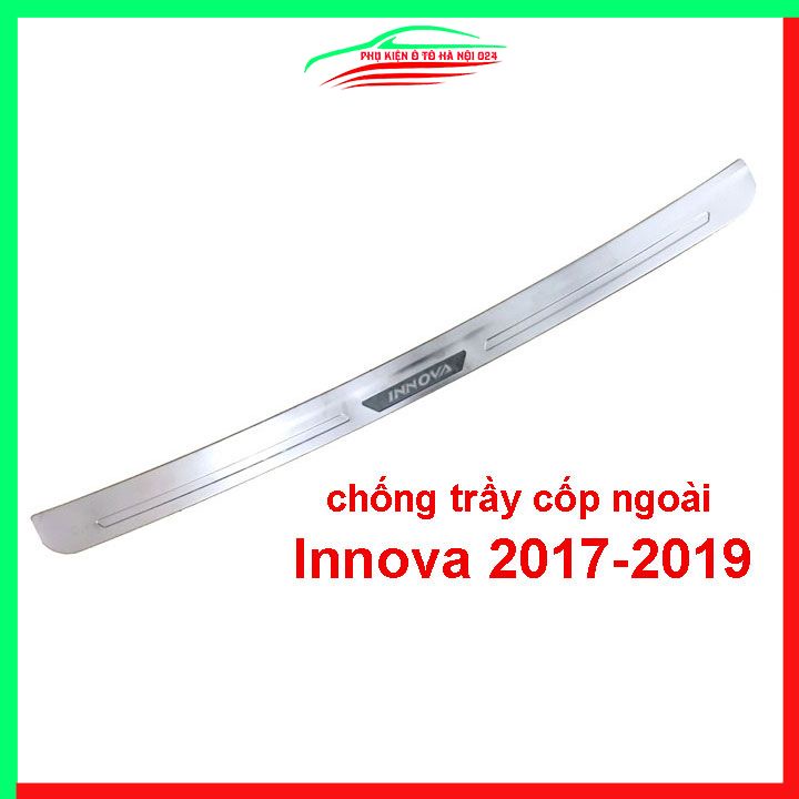 Ốp chống trầy cốp trong ngoài INOX dành cho xe Innova 2017-2021