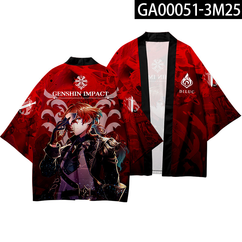 Áo Khoác Kimono In Họa Tiết 3d Phong Cách Nhật Bản Cho Bé