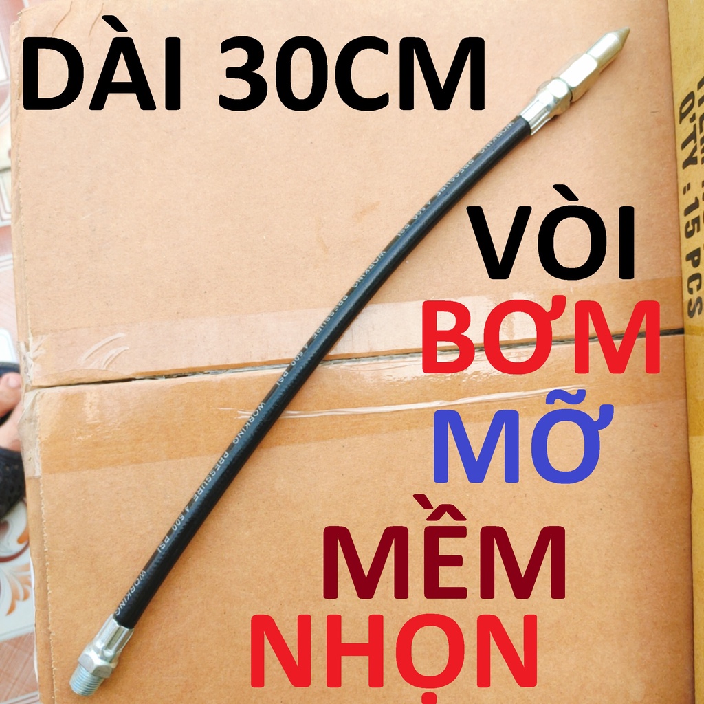 Vòi bơm mỡ cứng/ mềm các loại, dễ dàng luồn góc