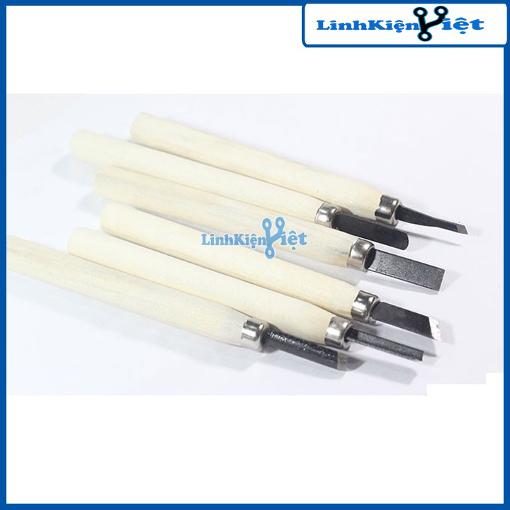 Bộ Dao Tiện Cán Gỗ 6 Chiếc
