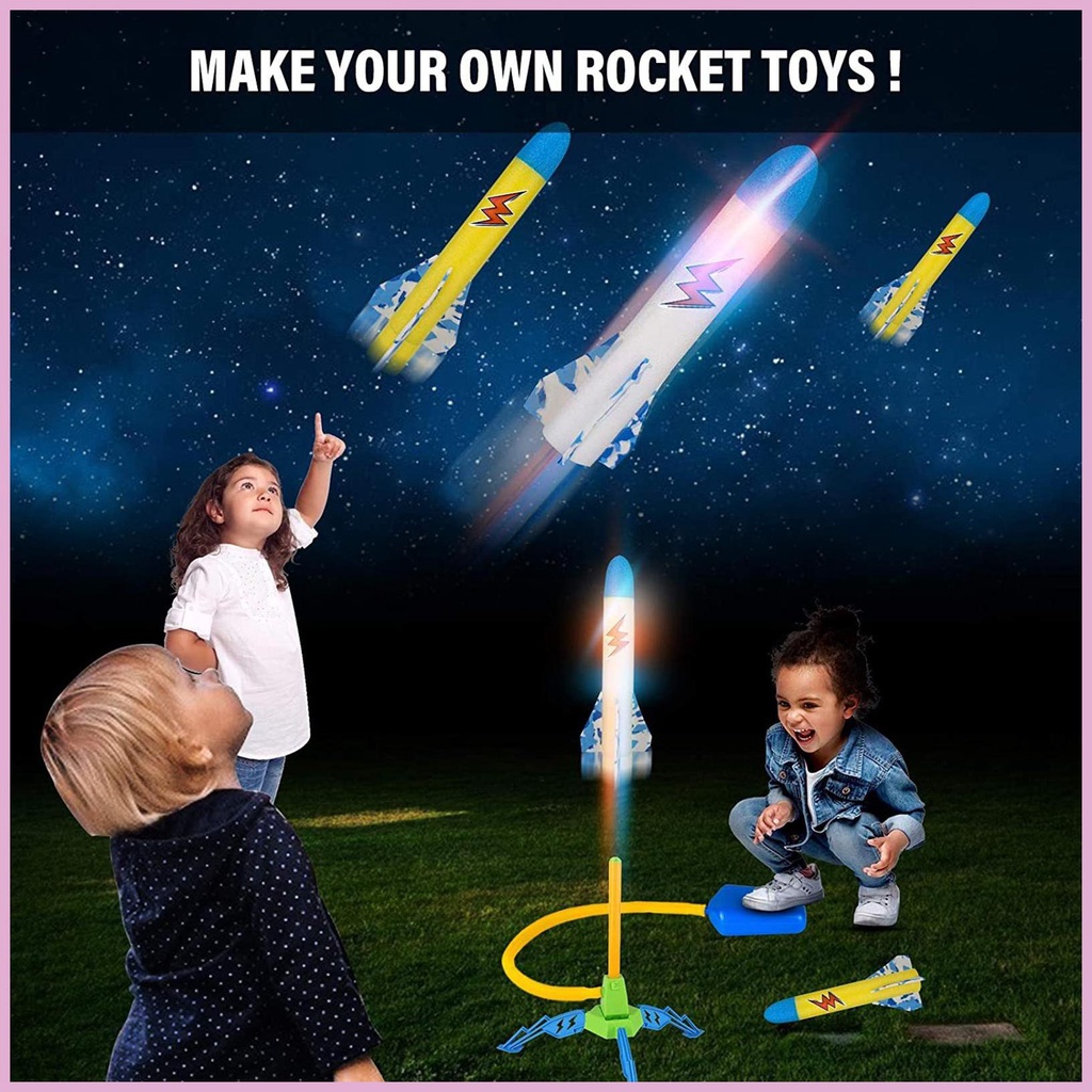 Đồ Chơi Phóng Tên Lửa Có Đèn LED Với 100 Feet