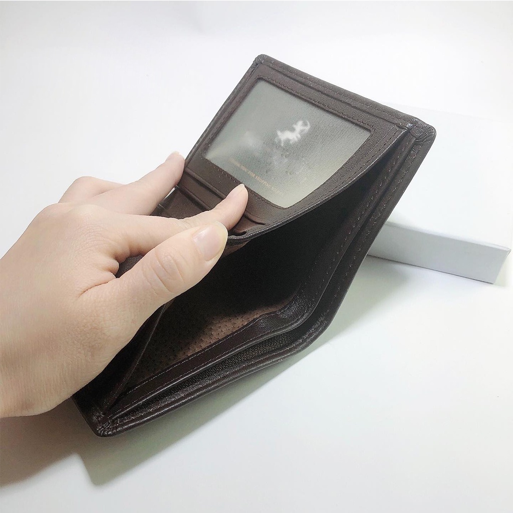 Ví nam da bò nguyên tấm dáng đứng thương hiệu N&amp;L Leather độ bền trên 6 năm