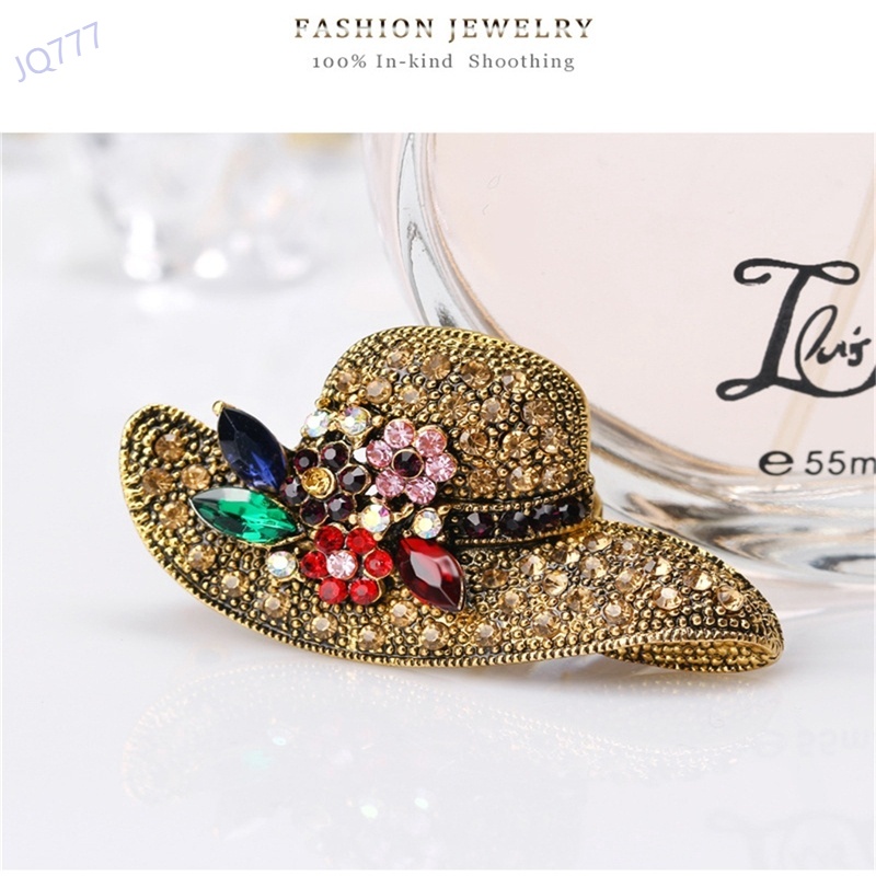 Ghim cài áo hình nón đính kim cương giả thời trang sang trọng tinh tế cho nữ