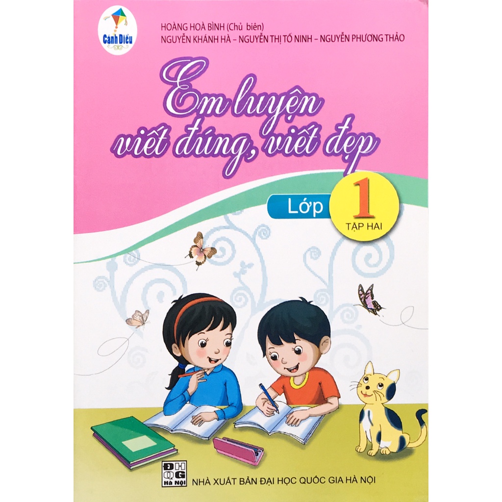 Sách Em luyện viết đúng, viết đẹp lớp 1 tập 2 (CD) và 5 giấy kê tay