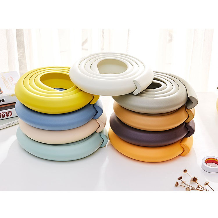 #Cuộn Dây Xốp PE 2 Mét Che Tường, Miếng Cao Su Bịt Góc, Bọc Dán Cạnh Bàn, Thành Giường - Chống Va Đập Bé