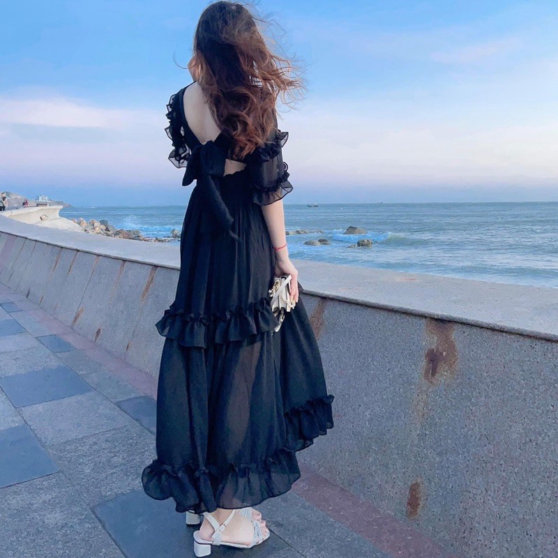 Đầm maxi tầng nơ lưng 10567 | BigBuy360 - bigbuy360.vn