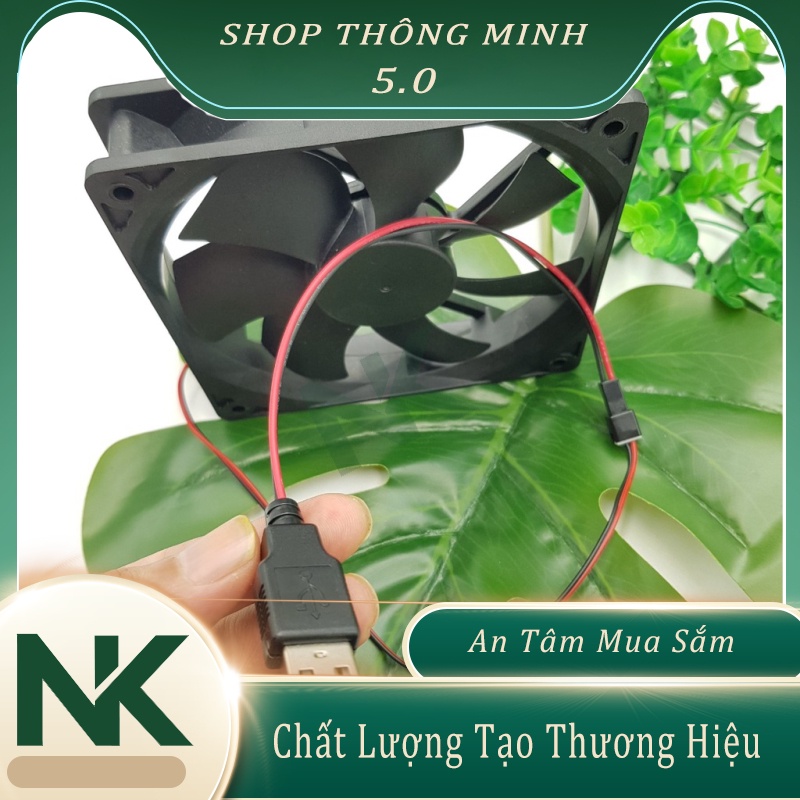 Quạt Tản Nhiệt 5V 12x12CM Tốc Độ 2100RPM Quạt 5V Làm Mát PC LapTop Wifi Thủy Sinh Hút Mùi ShopThongMinh5.0
