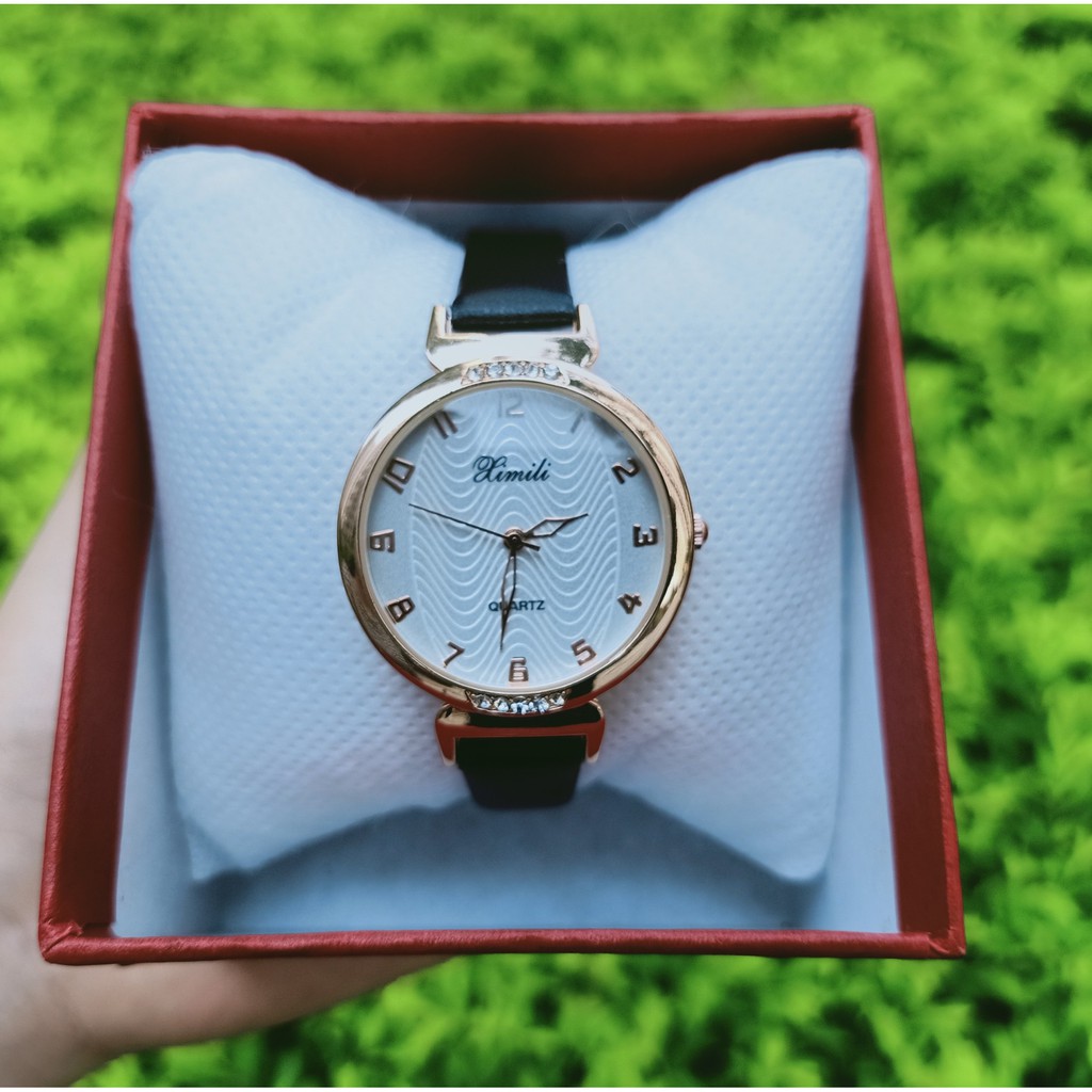 Đồng Hồ Nữ Ximili Dây Da Cao Cấp Màu Hồng, Đính Đá Trẻ Trung Năng Động XM1 [ SIÊU GIẢM GIÁ ] | BigBuy360 - bigbuy360.vn