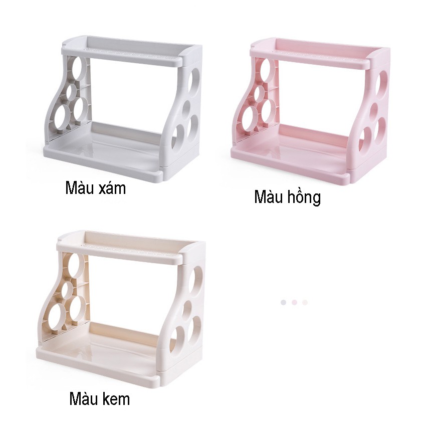 Kệ gia vị 2 tầng đựng vật dụng nhà bếp tiện dụng | BigBuy360 - bigbuy360.vn