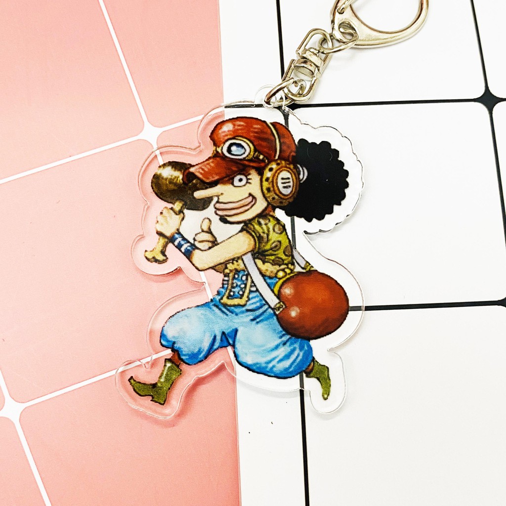 ( Mica trong acrylic ) Móc khóa One Piece Đảo Hải Tặc ver dã ngoại quà tặng xinh xắn dễ thương in hình anime chibi