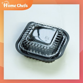 Hộp nhựa HT 12 đế đen 10*10cm