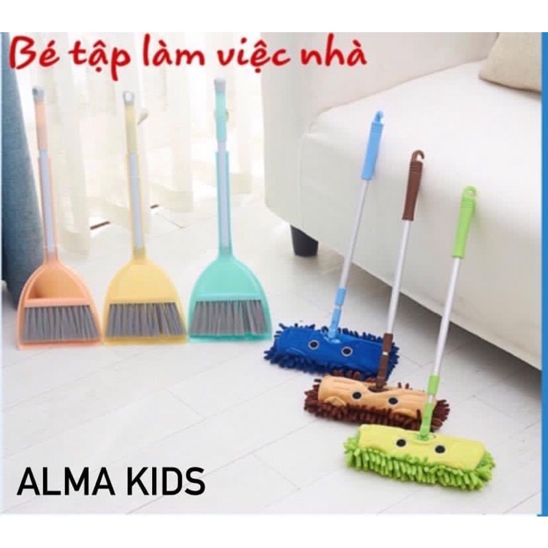Bộ Chổi Quét Rác Lau Nhà Mini Cho Bé