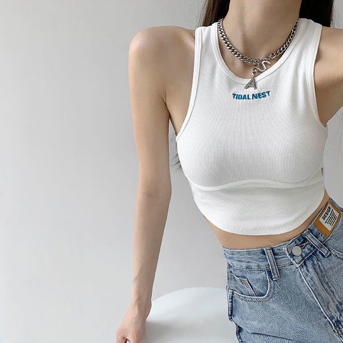 Áo croptop ba lỗ cổ tròn chất liệu cotton Zang clothes