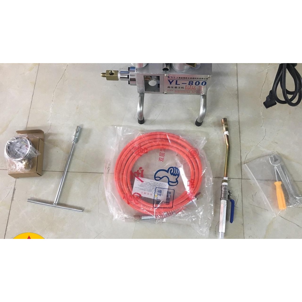 Bộ Máy bơm keo chống thấm YL 800. Thi công bơm PU Foam