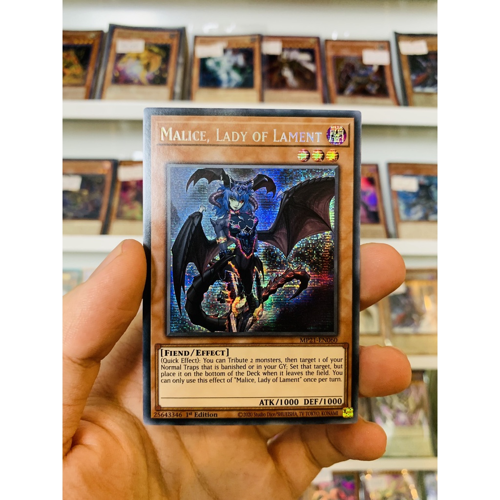 Thẻ Bài Lẻ YugiOh! Mã MP21-EN060 - Malice, Lady of Lament - Prismatic Secret Rare - 1st Edition