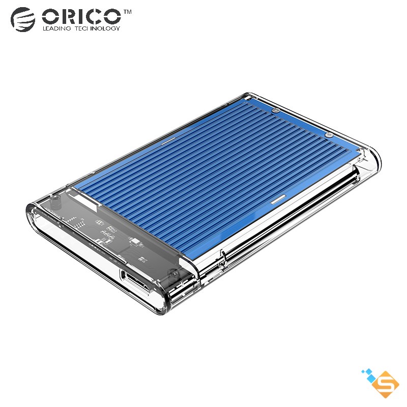 Hộp đựng ổ cứng ORICO HDD 2.5 Inch SATA sang USB 3.0 5Gbps bằng nhôm trong suốt 2179U3 - Bảo Hành 12 Tháng