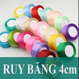 Ruy băng vải bóng, bản rộng 4cm, dài 20 mét - 01 cuộn