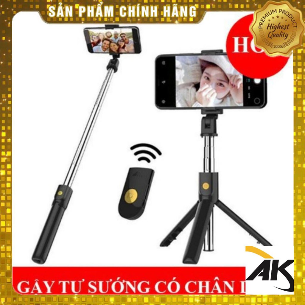 [ Rẻ Vô Địch ]Gậy tự sướng bluetooth kiêm chân máy ảnh tripod K07