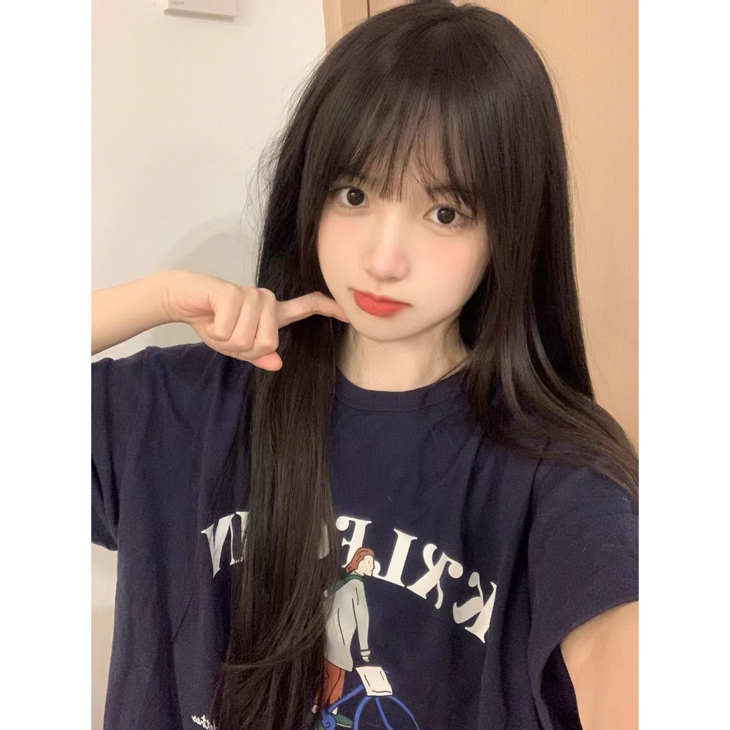 NRVP Áo Thun Nữ Oversize Cổ Tròn Thời Trang Hàn Quốc