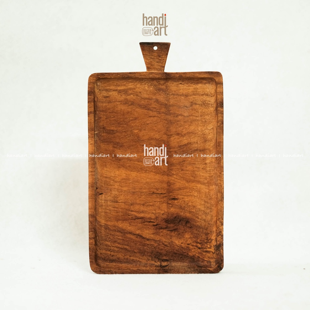 Khay gỗ tay cầm, Khay gỗ trang trí thức ăn, Square wooden tray