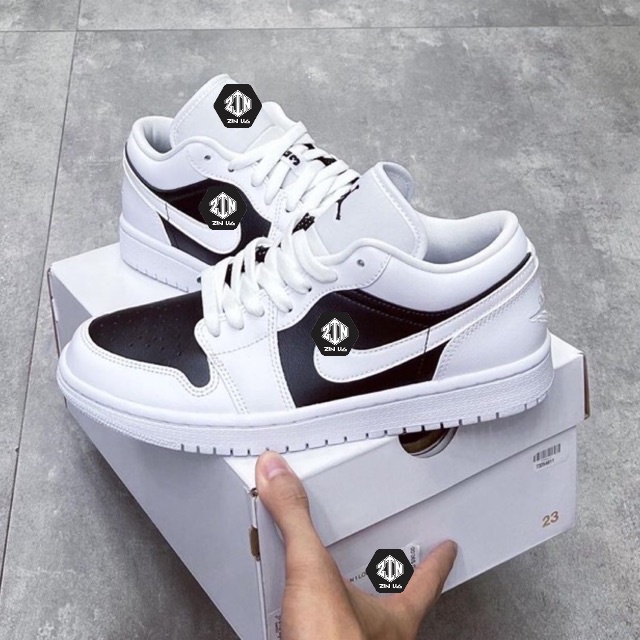 Giày Jordan cổ thấp Panda màu trắng đen nam nữ, cực dễ phối đồ, Sneaker JD1