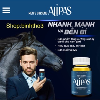 Sâm Alipas new - Tăng hưng phấn tình dục Cải thiện chất lượng tinh trùng Thúc đẩy sản sinh năng lượng