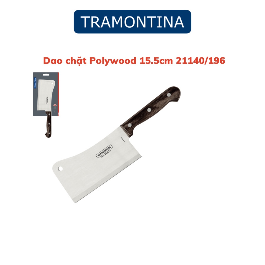Dao bếp Polywood Tramontina chất liệu thép không gỉ - Nhập khẩu Brazil