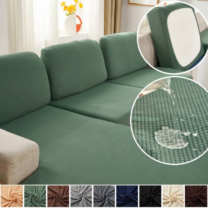 Vỏ Bọc Đệm Ghế Sofa 1 / 2 / 3 Chỗ Ngồi Hình Chữ L Bằng Vải Bông Jacquard Đàn Hồi Chống Nước Thông Dụng Trang Trí Nhà Cửa