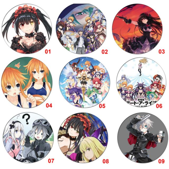 Huy hiệu anime DATE ALIVE