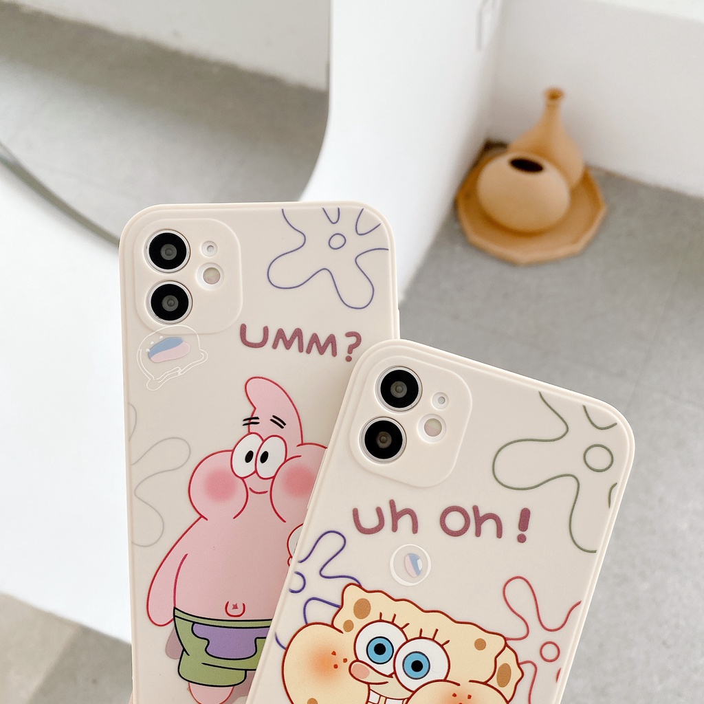 Ốp Điện Thoại TPU Mềm Chống Sốc In Hình SpongeBob Hoạt Hình Cho iPhone 14 13 12 11 Pro MAX X XR XS MAX 8 7 6 6s Plus SE 2020