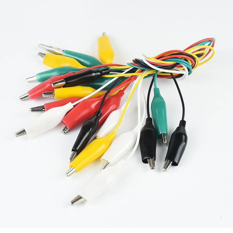 10 cái Kẹp Cá Sấu Điện Tự Làm Kiểm Tra Chì Cá Sấu Hai đầu Kẹp Cá Sấu Roach Kẹp Kiểm Tra Dây Nhảy (Kích Thước Lớn)