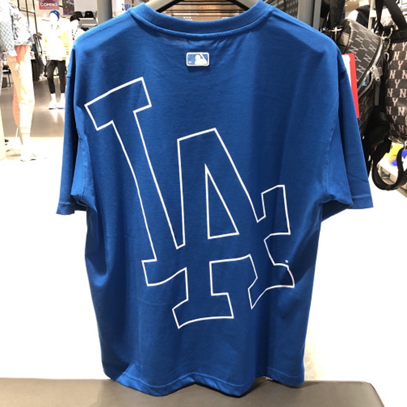 Áo thun MLB tay ngắn cổ tròn dáng rộng in chữ NY thời trang mùa xuân unisex 31TS3