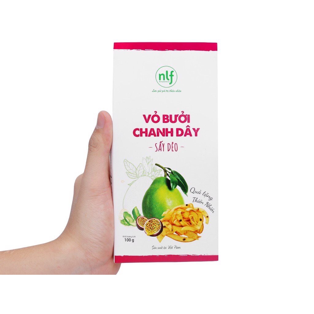 Vỏ bưởi chanh dây sấy dẻo 100g Nông Lâm Food trái cây sấy ít đường giảm cân,ăn kiêng,bổ sung các chất cho cơ thể