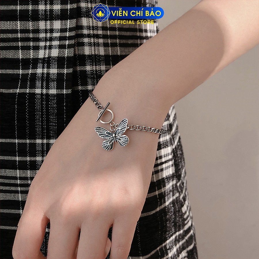Lắc tay bạc nữ Cánh bướm Butterfly chất liệu bạc Thái 925 thời trang phụ kiện trang sức nữ Viễn Chí Bảo L000276