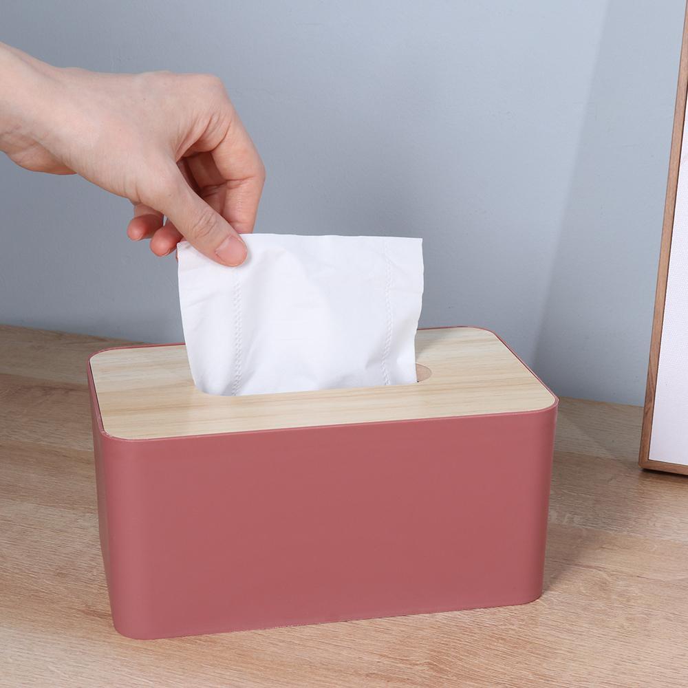 LONTIME Hộp Đựng Khăn Giấy Để Bàn Trang Trí Nội Thất Bằng Gỗ Sáng Tạo Ốp