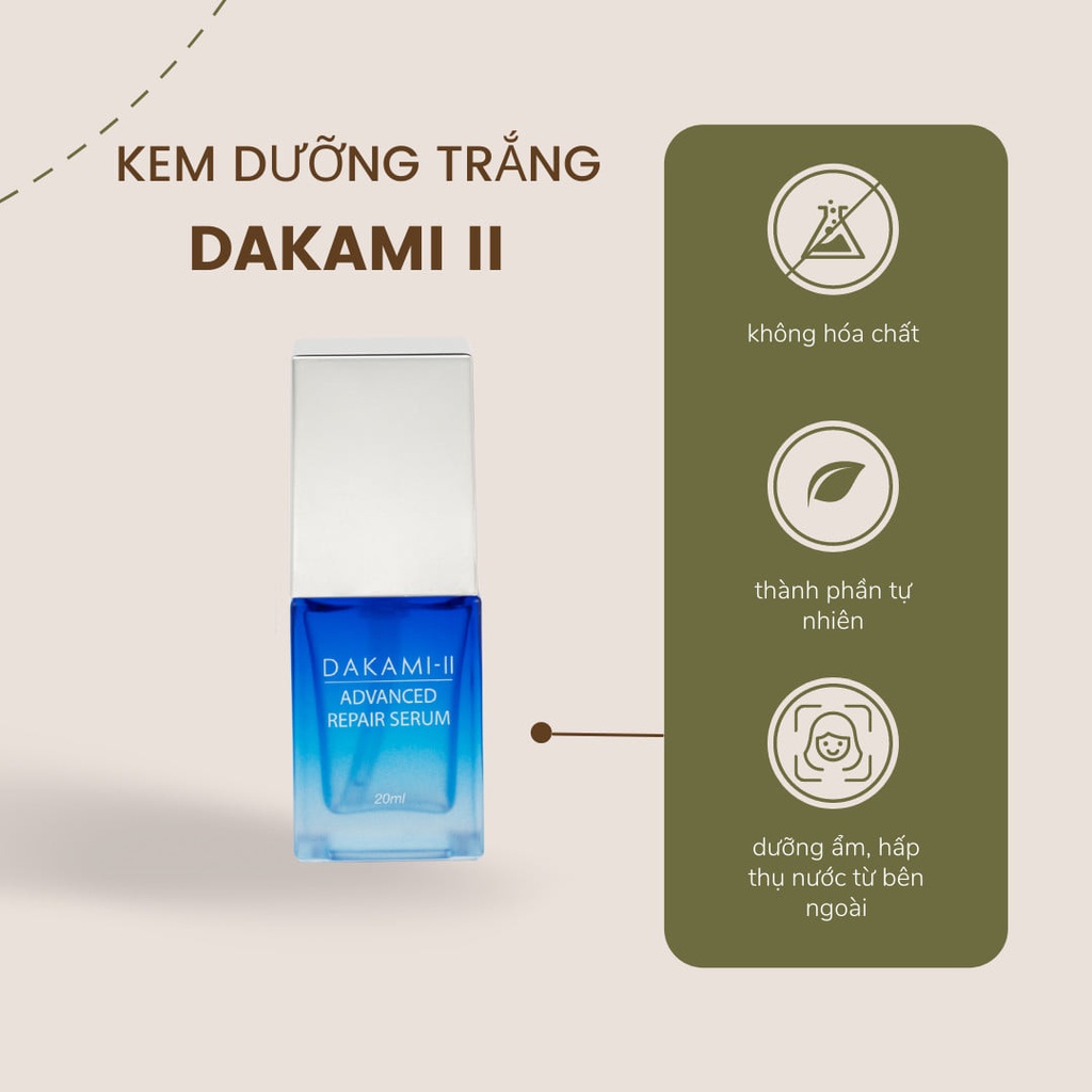 Serum Dakami II Dưỡng Trắng Da Mờ Thâm Phục Hồi Da 20ml