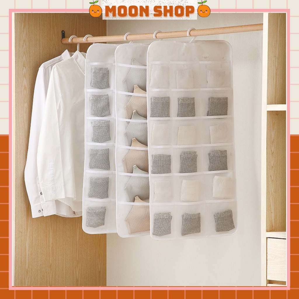 [Hàng Loại 1] Túi Treo Đồ Lót, Vớ Tất Nhiều Ngăn Gọn Gàng Tiện Lợi Moon Shop