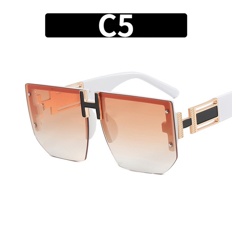 Kính Mát Gọng Vuông Không Viền Phong Cách Retro Thời Trang Cho Nam Nữ