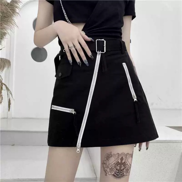 Chân váy khoá chéo tặng kèm belt