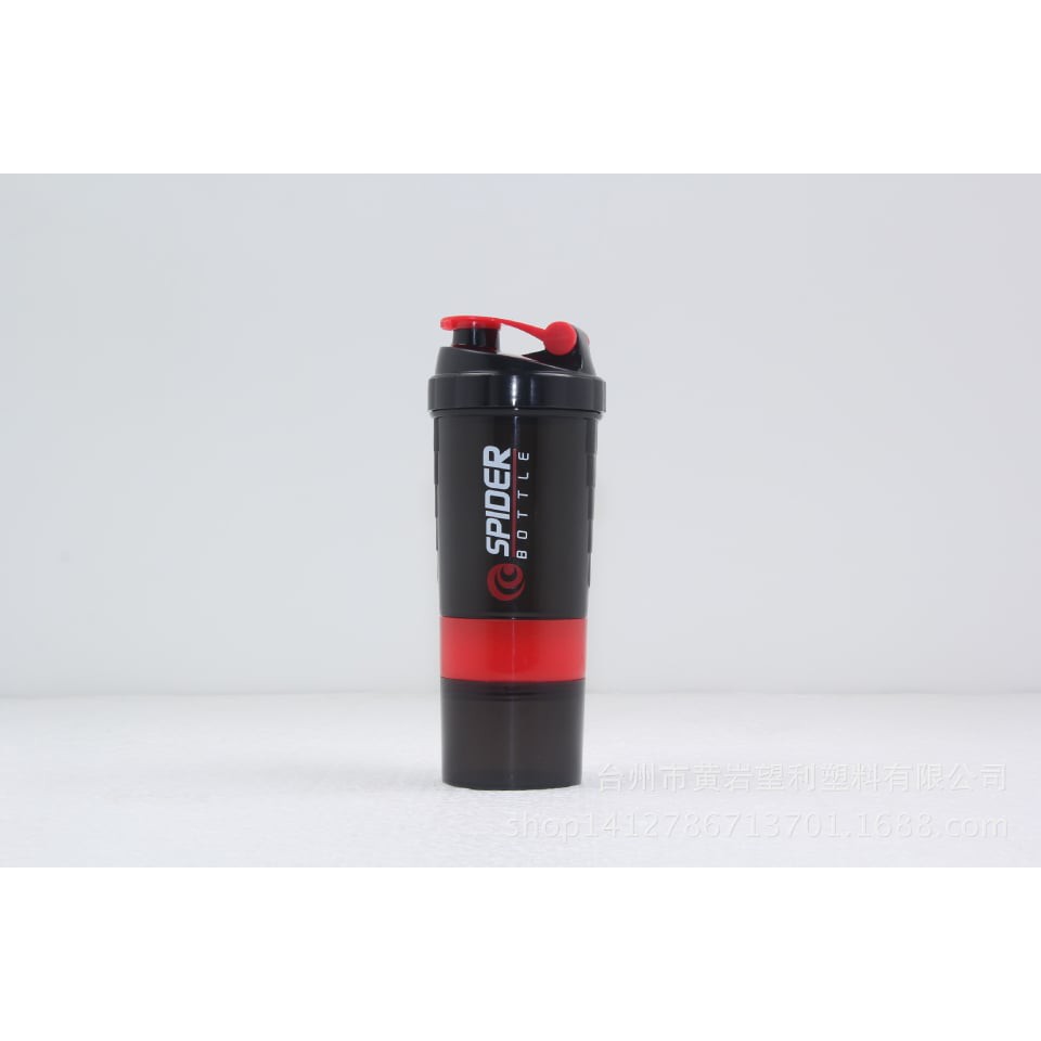 [ Tặng Free Khi Mua 500k fresh doze ] Bình Nước - Bình Lắc Tập Gym Shaker Spider 3 ngăn