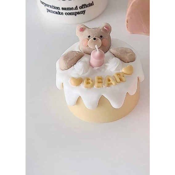 Khuôn silicon gấu/mèo đang bơi