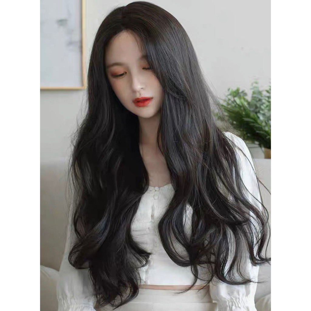 Tóc giả nguyên đầu 2 mái 🙈FREESHIP🙈 Tóc giả nguyên đầu xoăn lơi 2 mái bay, 2201