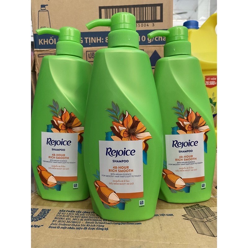 Dầu gội đầu Rejoice mẫu mới 630ml SIÊU MỀM  MƯỢT 48 giờ