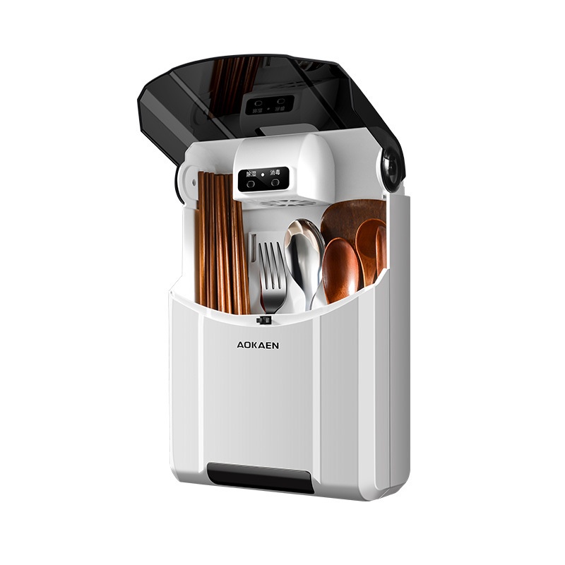 Máy khử trùng đũa UV Giỏ đũa sấy khô thông minh Hộp lưu trữ treo tường, Xuất hàng trong vòng 24 tiếng