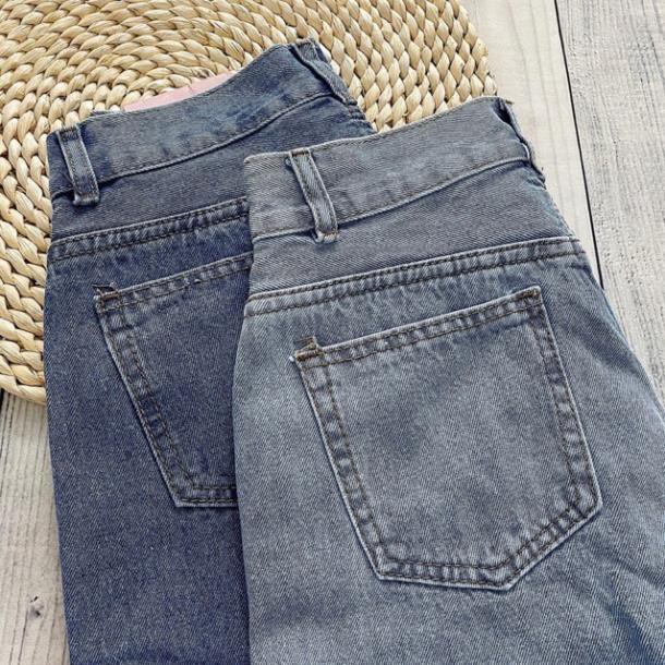 Quần Jeans Mentor Culotes - quần jean ống rộng lưng cao chất jean mềm điểm nhấn lai quần cắt tua ⚡ . ❕