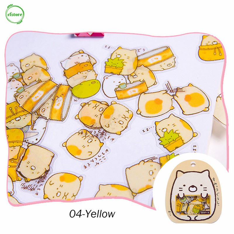 Bộ 50 nhãn dán họa tiết Sumikko Gurashi xinh xắn cho trang trí thủ công