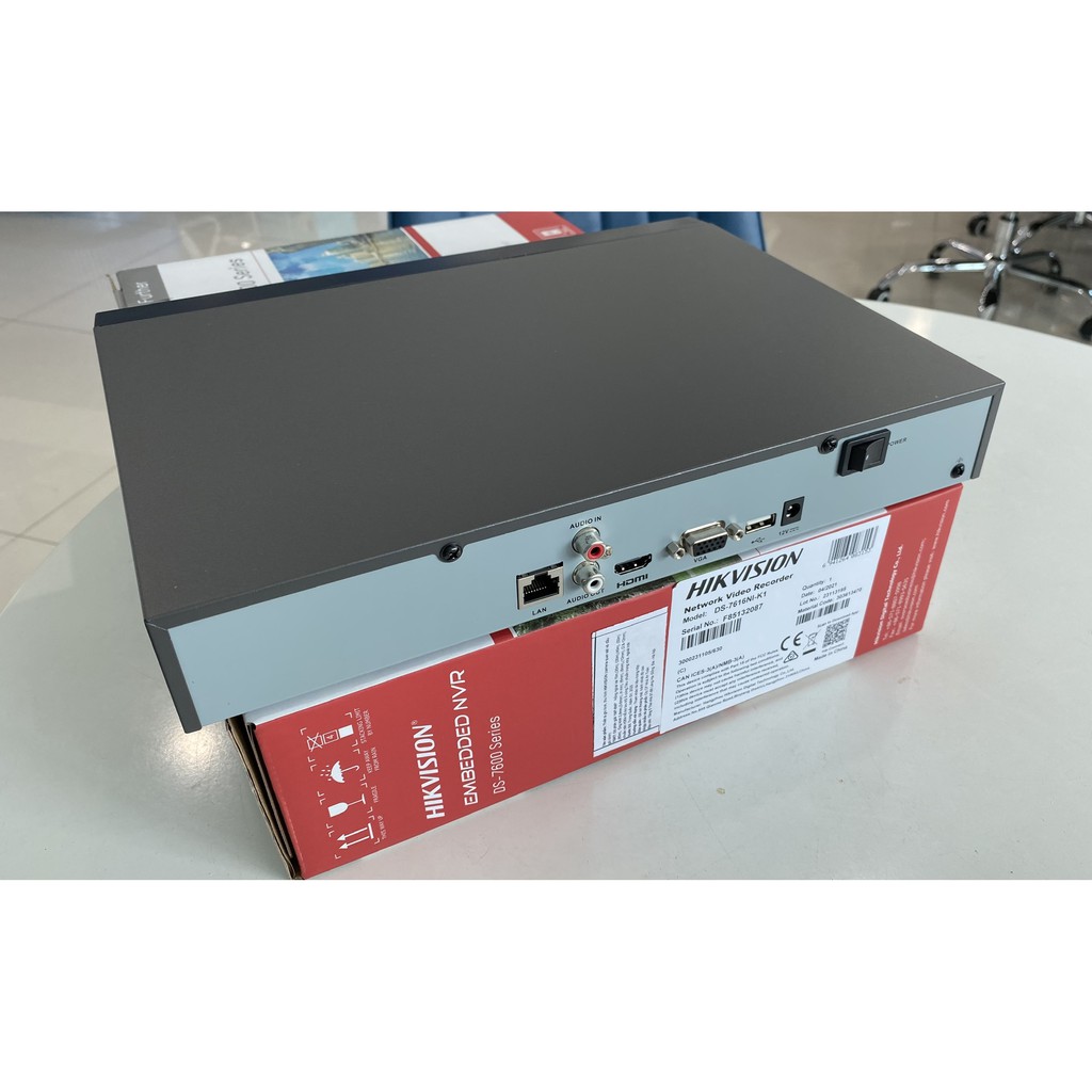 (Cần có thợ lắp đặt) ĐẦU GHI HÌNH NVR CAMERA IP 16 KÊNH HIKVISION DS-7616NI-K1 | BigBuy360 - bigbuy360.vn