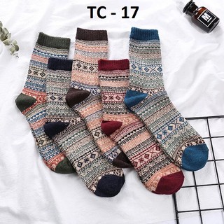 [SET 5 đôi] Vớ - Tất nam nữ thời trang thổ cẩm cao cổ đẹp, cổ điển, unisex, basic