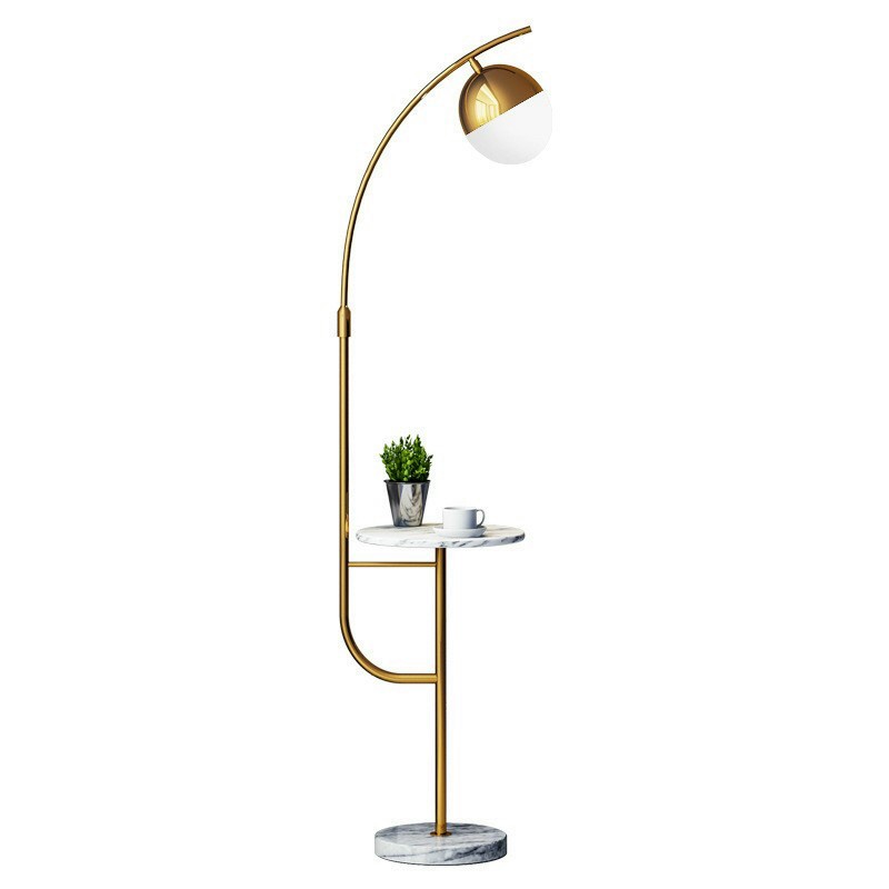 Đèn cây đứng cao cấp mặt đá, đèn góc sofa, đèn decor phòng khách, đèn phòng ngủ DC04 - tặng bóng led, bảo hành 2 năm